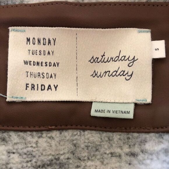 Anthropologie Saturday Sunday Moelleux Open Front Fleece Jacket Size S, Gorpcore - Picture 8 of 15